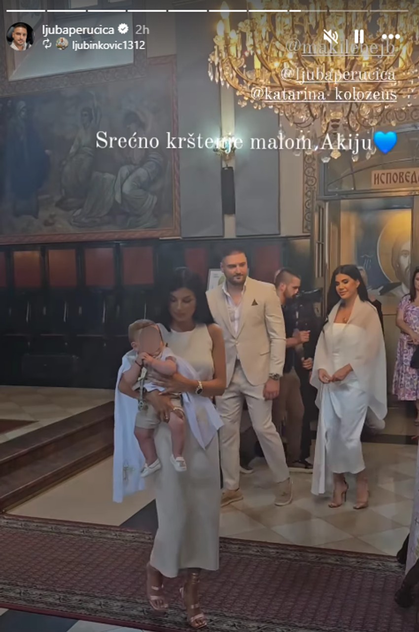 Ljuba i Katarina krstili dete