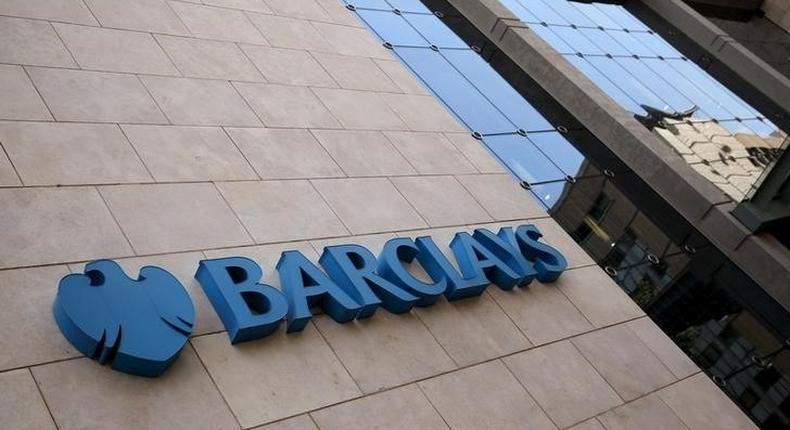 A Barclays logo is pictured outside the Barclays towers in Johannesburg December 16, 2015. REUTERS/Siphiwe Sibeko