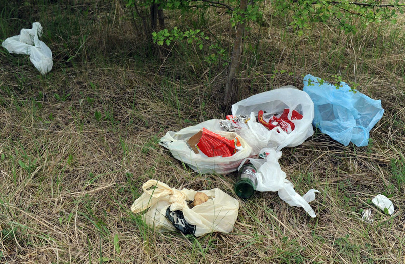 Takie pamiątki zostawiają często na terenach rekreacyjnych "turyści".