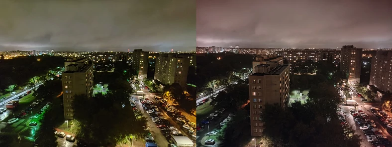 Przykładowe zdjęcia w trybie Noc - scena z miejską iluminacją (kliknij, aby powiększyć) 