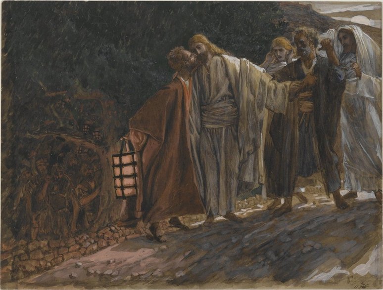 James Tissot „Pocałunek Judasza” | fot. Wikipedia