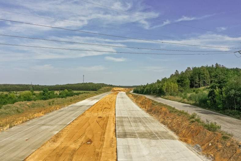 Budowa autostrady A1 na wysokości Częstochowy
