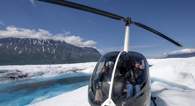 Alaska Helicopter Tours glacier landing.