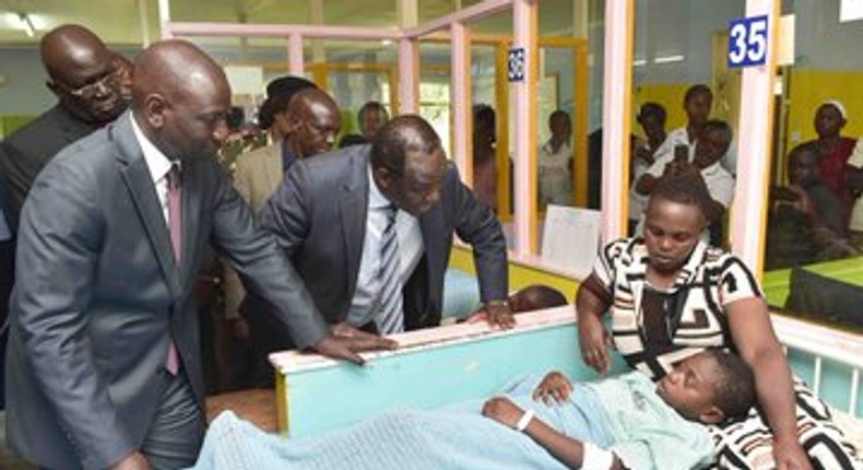 DP William Ruto visits pupils of Kakamega Primary in hospital