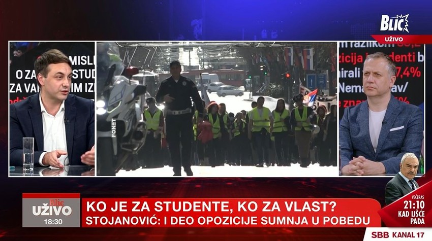 Pejić i Stojanović u emisiji "Blic uživo"