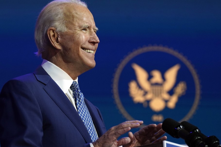 Prezydent elekt USA, Joe Biden, 9.11.2020. Dzięki wyjątkowo dużej frekwencji Biden dostał najwyższą liczbę głosów w historii wyborów prezydenckich w Stanach Zjednoczonych