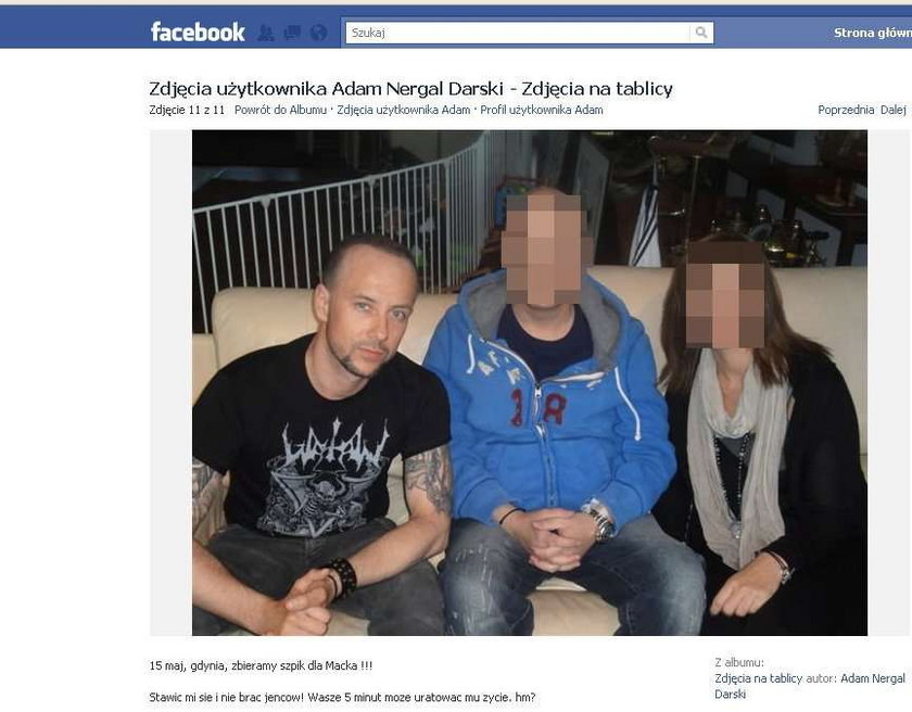 Nergal prosi o szpik! Dla Maćka!