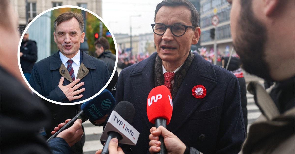 Szokujące pytanie o Ziobrę idącego w Marszu Niepodległości. Morawiecki aż zaniemówił