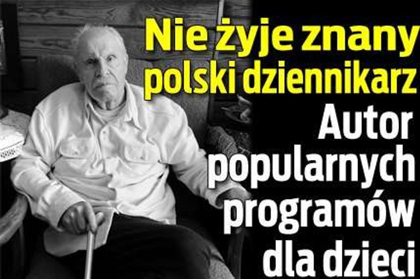 Nie żyje znany polski dziennikarz. Autor popularnych programów dla dzieci