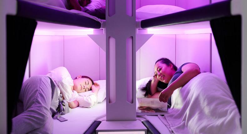 Air New Zealand's Skynest concept offers beds for long-haul economy flyers.Air New Zealand