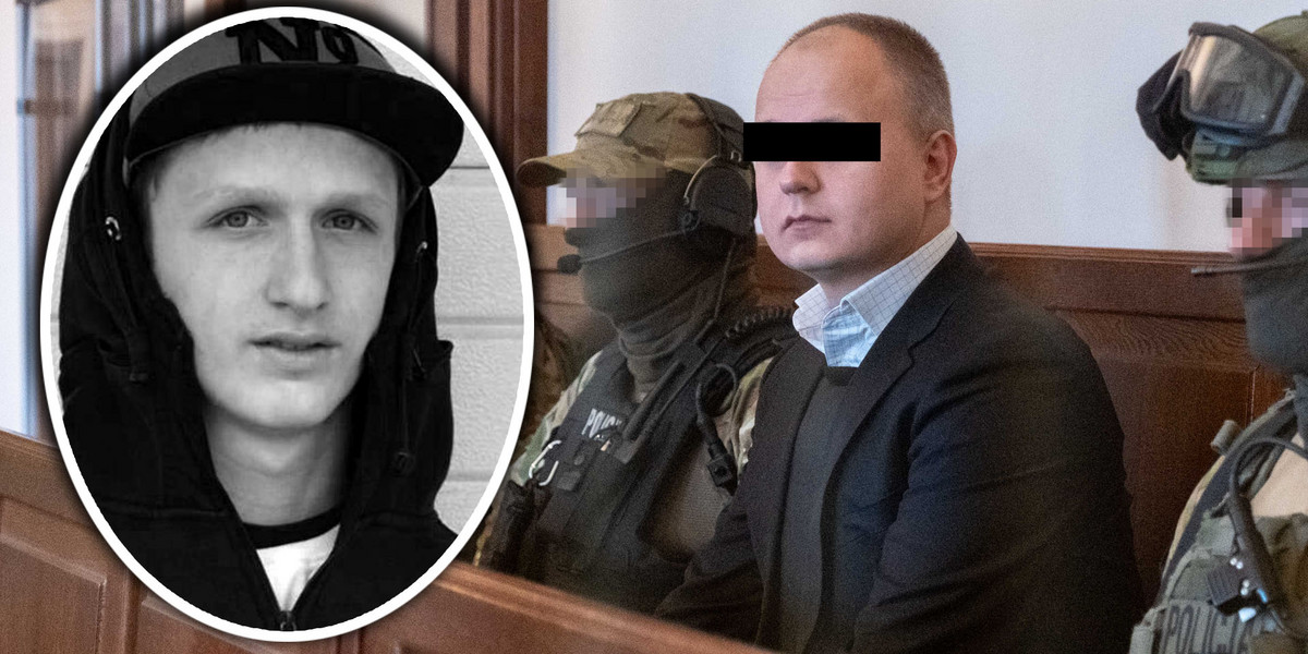 Sławomir L. oskarżony o zastrzelenie Adama Czerniejewskiego, przybył do sądu z policjantami uzbrojonymi w broń długolufową. 