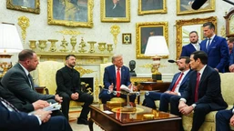 rzecznik zełenskiego: zakończyło się spotkanie z trumpem i liderami eu