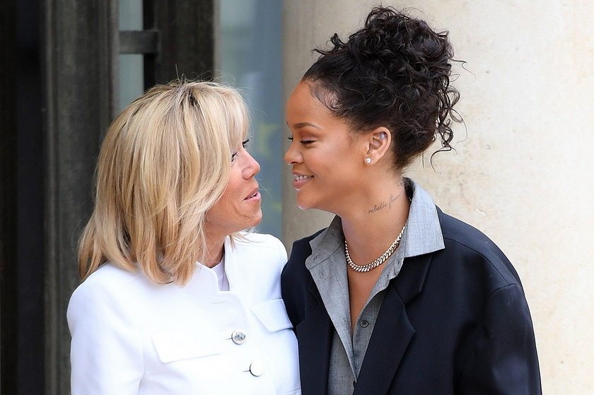 Rihanna i Brigitte Macron
