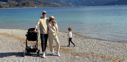 Anna i Robert Lewandowscy spędzili rodzinny weekend nad jeziorem