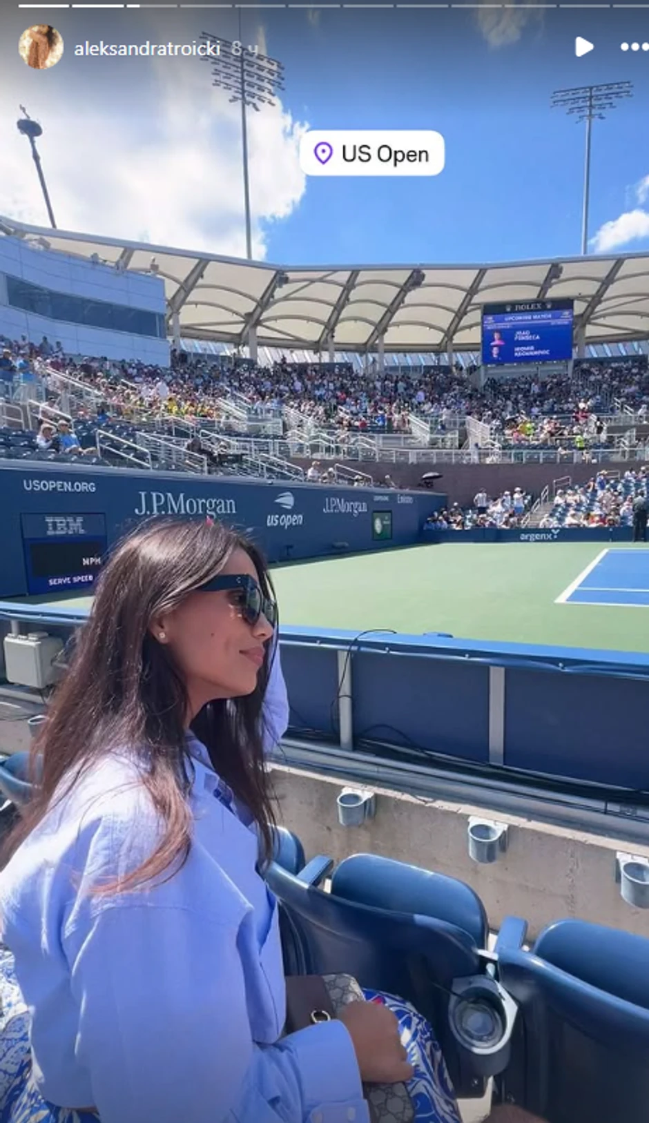 Žena Viktora Troickog na US Openu
