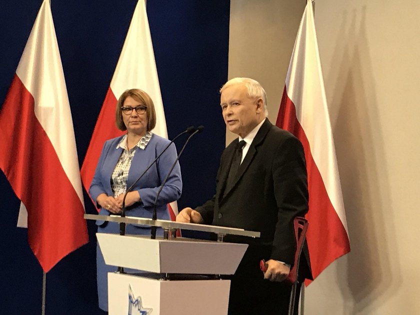 Kaczyński po raz pierwszy na konferencji od powrotu ze szpitala.