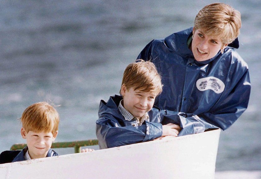 Harry, William i księżna Diana