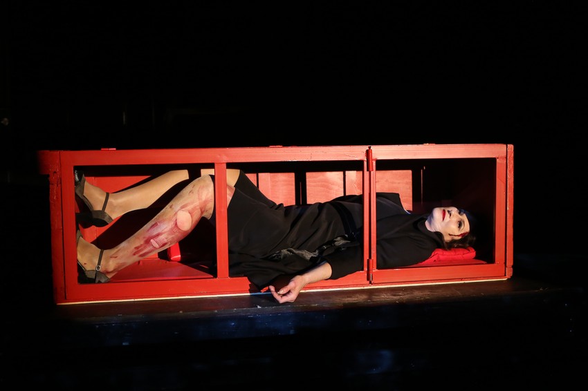 Danica Ristovski u predstavi igra Euridikino telo