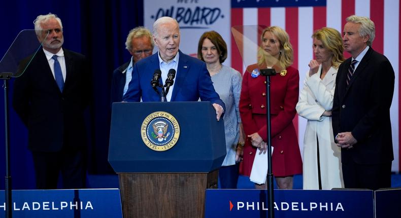 President Joe Biden has welcomed the support of Kennedy family members, some of whom have lined up against RFK Jr.'s campaign.Matt Rourke/AP