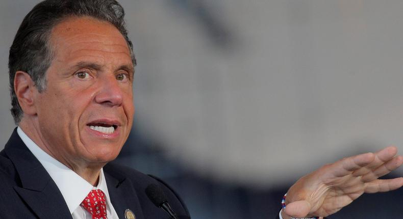 New York Governor Andrew Cuomo speaks during a news conference at LaGuardia Airport's new Terminal B, during the outbreak of the coronavirus disease (COVID-19) in New York City, New York, U.S., June 10, 2020