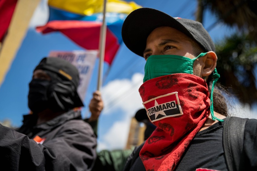 Protest pristalica partije Tupamaro u Karakasu u avgustu