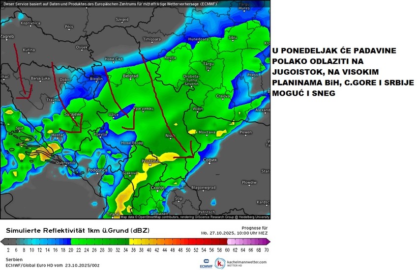 Početkom naredne sedmice očekuje se sneg na višim planinama