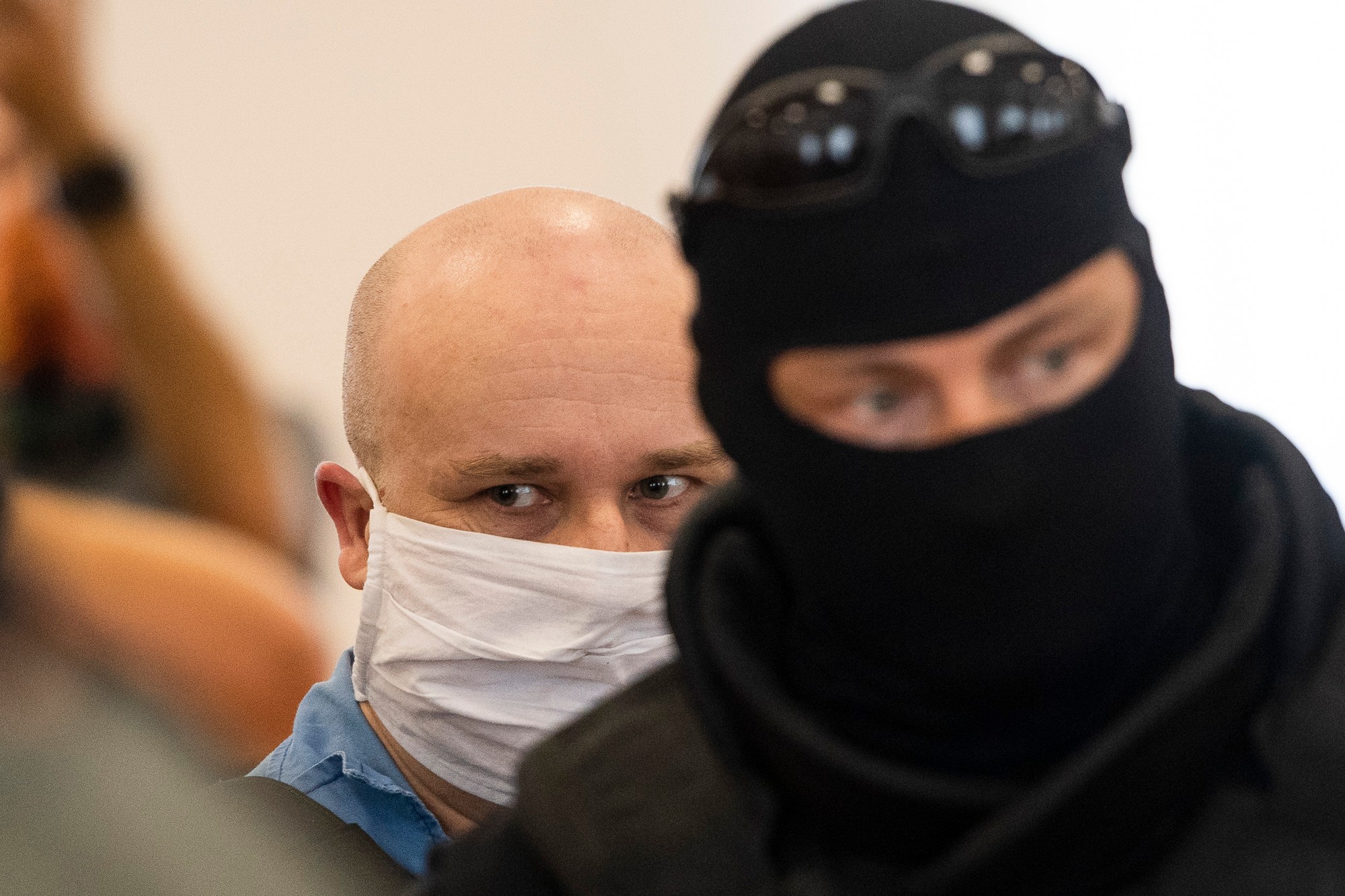 Zoltán Andruskó prichádza na hlavné pojednávanie v kauze vraždy Jána Kuciaka a Martiny Kušnírovej na Špecializovanom trestnom súde v Pezinku 20. júla 2020.