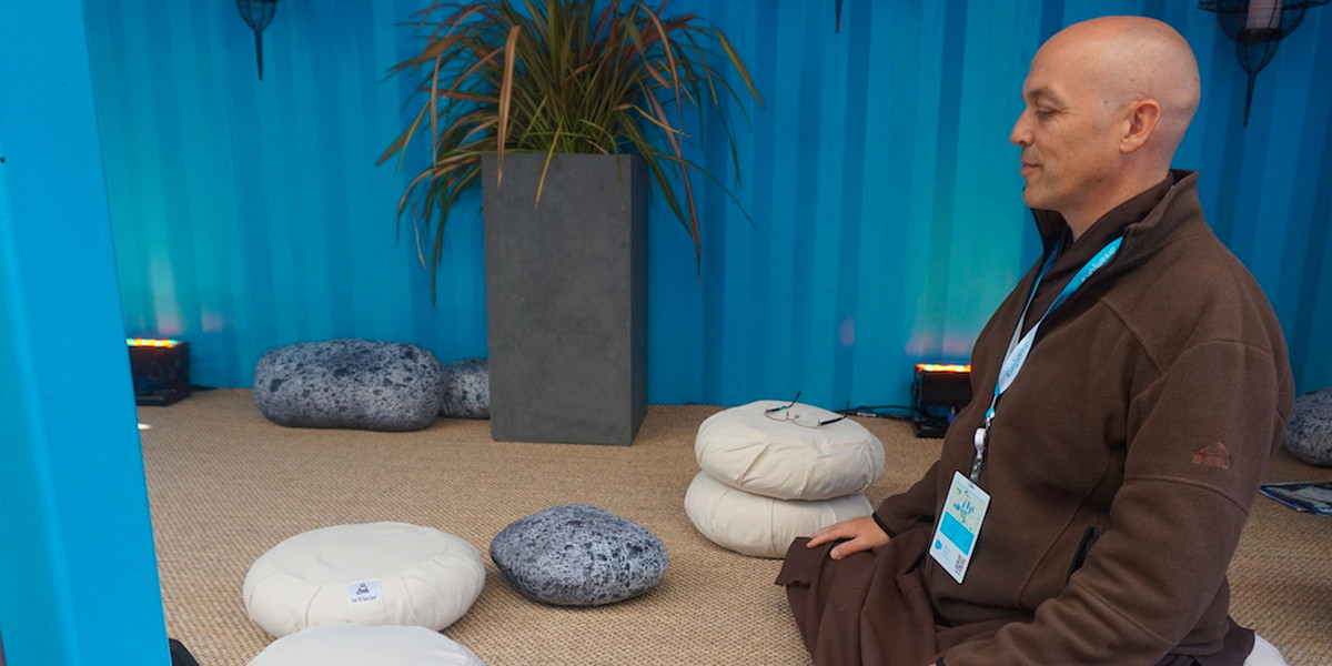 A Buddhist monk at Salesforce's tech conference showed me a great way to reduce stress
