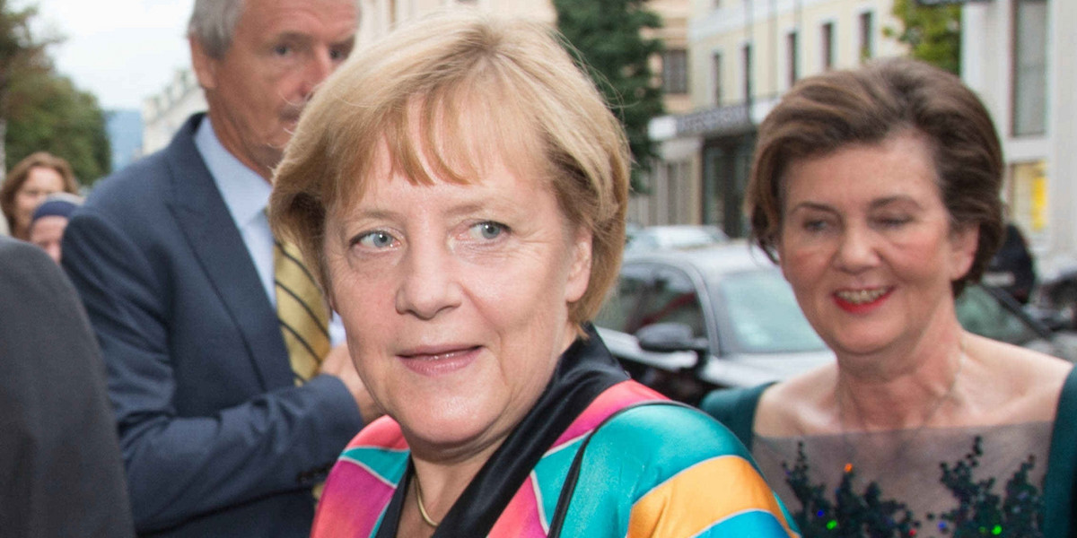 Angela Merkel, kanclerz Niemiec na oficjalnej imprezie.