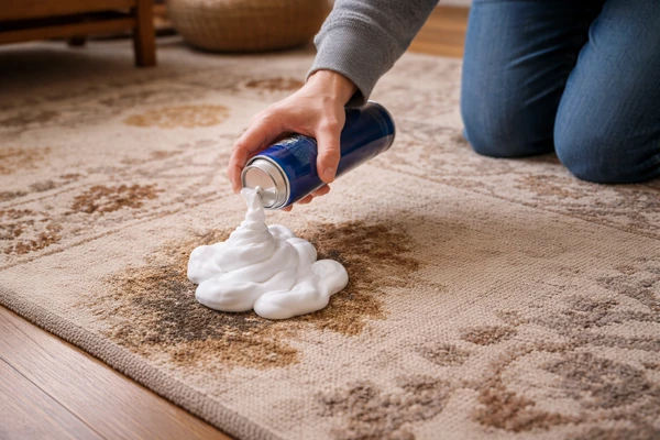 Sipajte PENU ZA BRIJANJE NA TEPIH i otvorite prozor: Bićete nam VEČNO ZAHVALNI kad vidite šta sledi - ljudi ovo masovno primenjuju i ODUŠEVLJENI SU ISHODOM