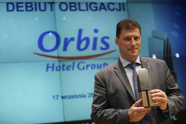 Prezes zarządu Orbis SA Gilles Stephane Clavie, podczas debiutu obligacji spółki Orbis SA na rynku Catalyst warszawskiej Giełdy Papierów Wartościowych, 17 bm. (mr) PAP/Leszek Szymański