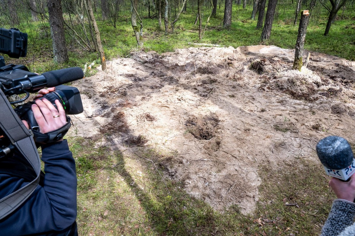 Miejsce znalezienia rakiety pod Bydgoszczą