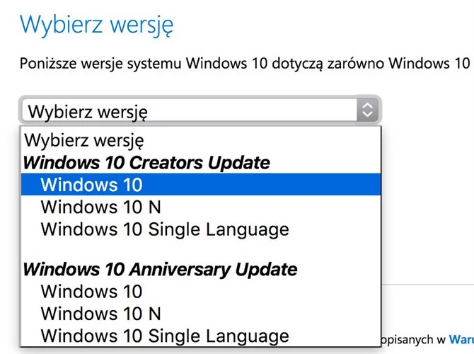 Windows 10 Creators Update jest już dostępny dla Media Creation Tool