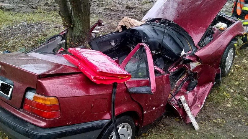 Wypadek w pobliżu miejscowości Lipina