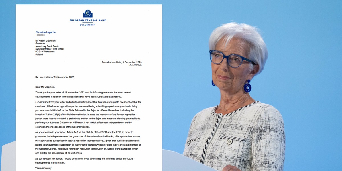 Christine Lagarde odpowiedziała na pismo prezesa NBP.