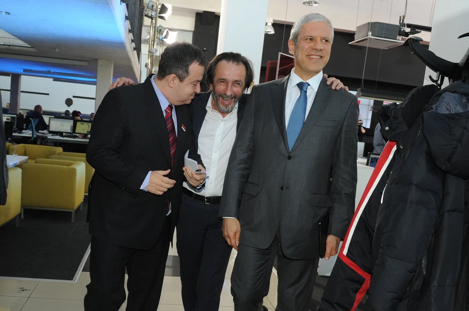 Veselin Simonović sa Ivicom Dačićem i Borisom Tadićem