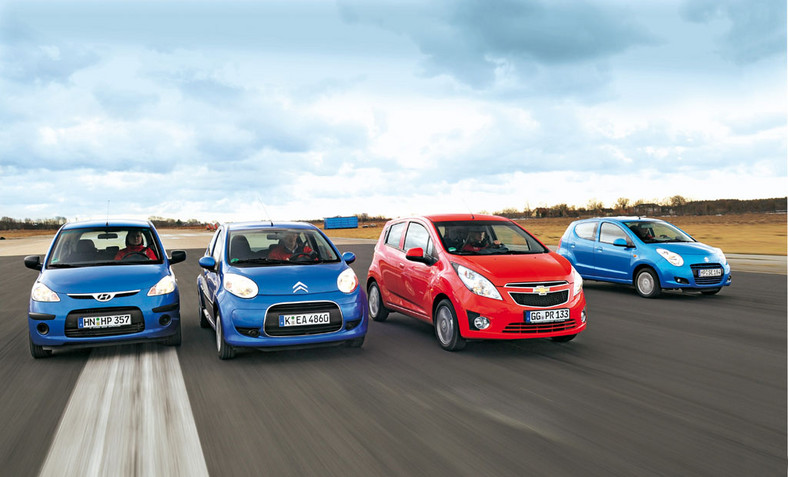 Trzy sprytne maluchy i... Spark. Czyli, przebojowy Chevrolet Spark kontra Citroen C1, Hyundai i10 i Suzuki Alto