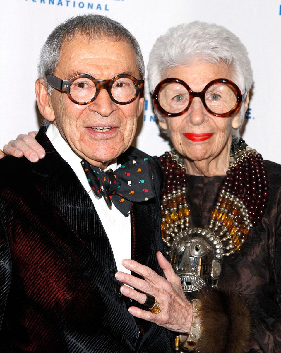 Iris Apfel ve eşi Carl Apfel'in 2008'deki en büyük mutluluğu