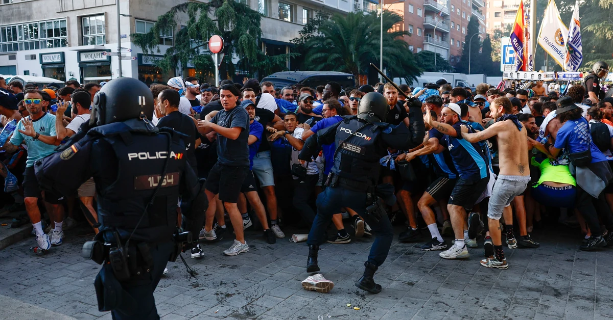 Dantejskie sceny w Madrycie. Brutalne starcia policji z kibicami Olympique Marsylia