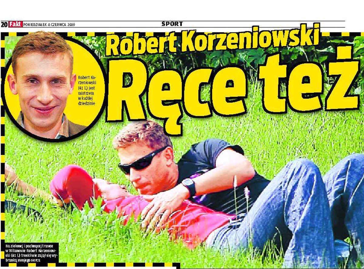 Publiczne pieszczoty Korzeniowskiego