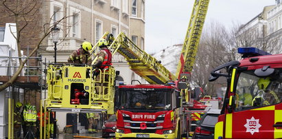 Pożar apartamentowca w ekskluzywnej dzielnicy Londynu. 11 osób trafiło do szpitala