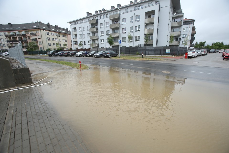 Efekty podtopień w Szczecinie