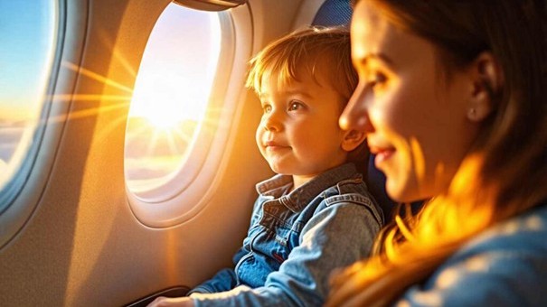 Nápad kreatívnej mamičky s dieťaťom počas dlhého letu. 