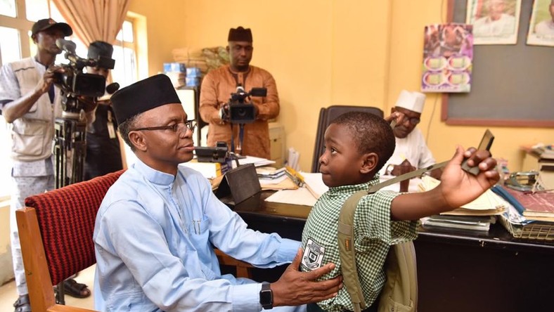 Image result for El-Rufai enrolls six-year old son in Public son