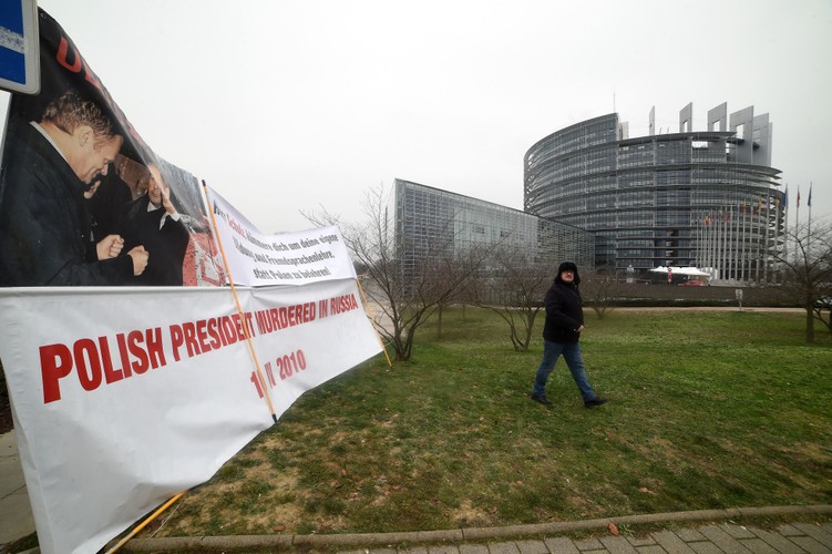Manifestacja przed eurparlamentem