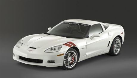 The Ron Fellows ALMS GT1 Champion Corvette Z06 in Arctic White. The special edition recognizes the contributions of  Ron Fellows, Corvette racecar driver, to the remarkable success of the Corvette Racing team in the American Le Mans Series and the 24 Hours of Le Mans race in France. X07CH_CR024  (United States)