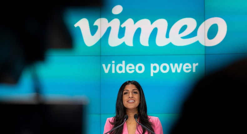 Anjali Sud, CEO of Vimeo, emailed employees on Wednesday announcing further job cuts.AP Photo/Mark Lennihan