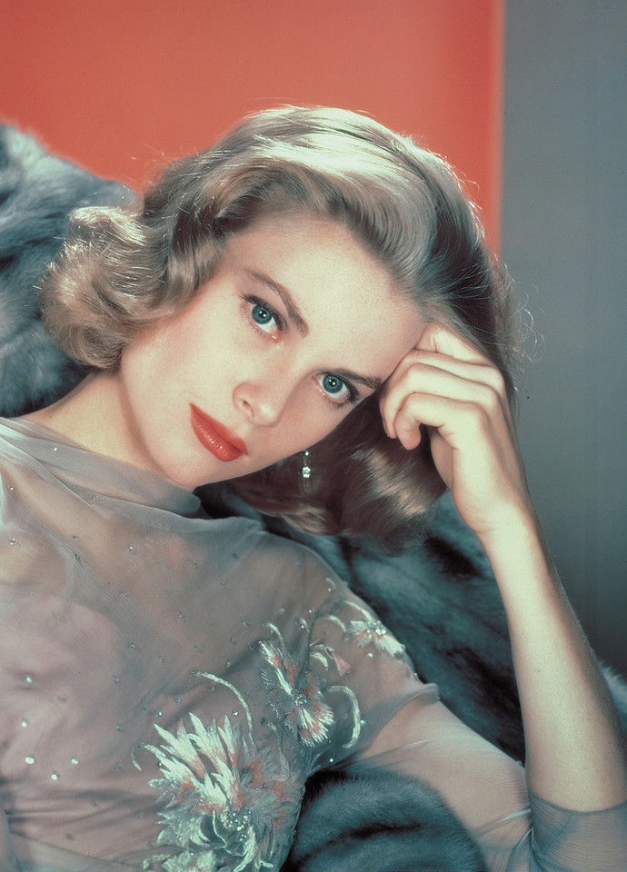 Grace Kelly na planie filmu "Wyższe sfery", 1956