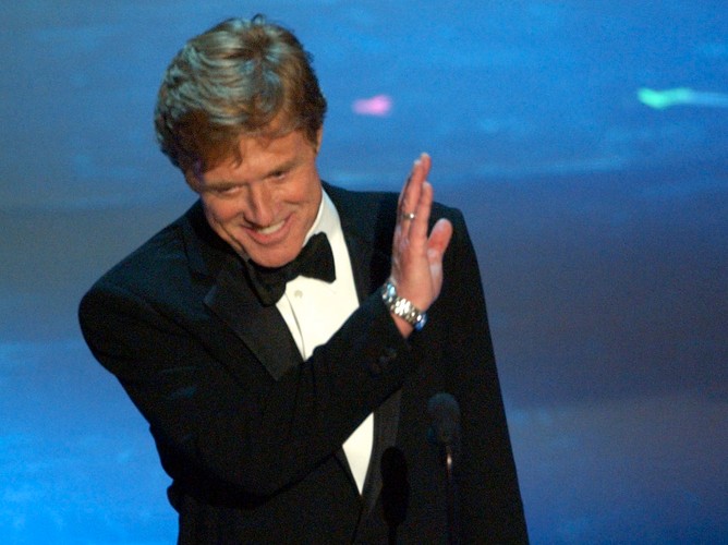 Robert Redford z honorowym Oscarem w 2002 roku