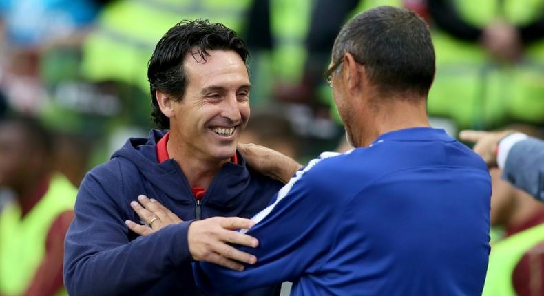 Arsenal manager Unai Emery (left) and Chelsea boss Maurizio Sarri are preparing to go head to head in the Premier League